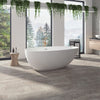 Neptune Braga 5929 AFR Solid Surface Freestanding Center Drain Bathtub in Matte White