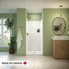 Neptune Galatea SH3636X AFR Acrylx Alcove Center Drain One-Piece Shower in White