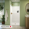 Neptune Galatea SH3636X AFR Acrylx Alcove Center Drain One-Piece Shower in White