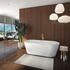 Neptune Girona 6628 AFR Solid Surface Freestanding Double Ended Center Drain Bathtub in Matte White