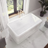 Neptune Loira Acrylic Freestanding Center Drain Bathtub in White