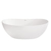 Neptune Zilina 6434 AFR Solid Surface Freestanding Double Slipper Center Drain Bathtub in Matte White