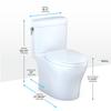 Toto Aquia® IV Cube Two Piece Toilet - 1.28 GPF & 0.9 GPF, Universal Height, Washlet+ Connection - New