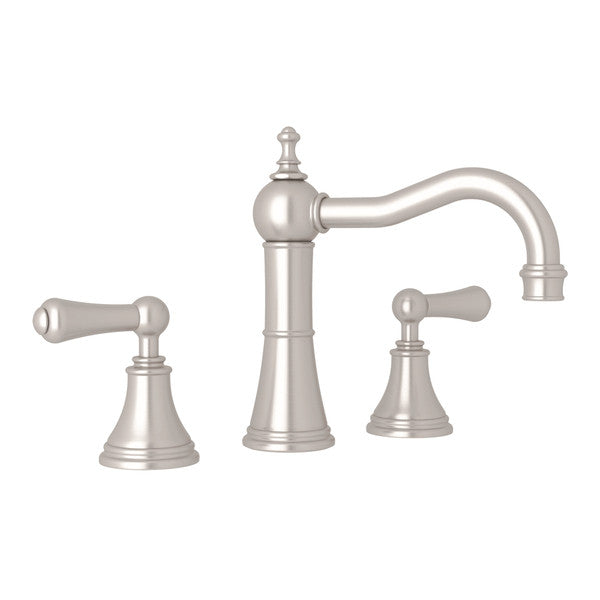 Perrin & Rowe Georgian Era Column Spout Widespread Faucet - With Metal Lever Handle.3723LS-APC