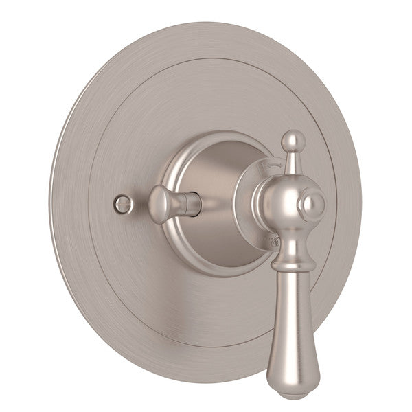 Perrin & Rowe Georgian Era Round Thermostatic Trim Plate Without Volume Control - With Metal Lever Handle.5785LS