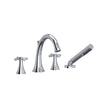 RIOBEL Edge 4-Hole Deck Mount Tub Filler