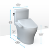 Toto Aquia Iv Cube® Washlet®+ C2 Two-Piece Toilet - 1.28 & 0.9 Gpf - Universal Height