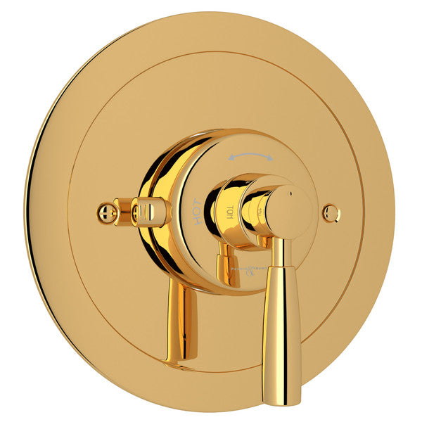 Perrin & Rowe Holborn Thermostatic Trim Plate Without Volume Control - With Metal Lever Handle.5885LS