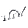 ROHL Lombardia 5-Hole Deck Mount Tub Filler With C-Spout