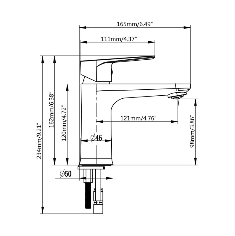 Piana Single Hole Bathroom Faucet-F11160gwc - Golzar Home