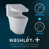 Toto Aquia Iv Cube® Washlet®+ C2 Two-Piece Toilet - 1.28 & 0.9 Gpf - Universal Height