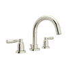 Perrin & Rowe Holborn 3-Hole Tubular C-Spout Widespread Bathroom Faucet - With Metal Lever Handle.3955LS-APC