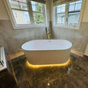 Roman Free-Standing Bathtub Matte White - Golzar Home