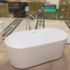 Roman Free-Standing Bathtub Matte White - Golzar Home