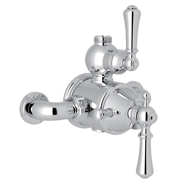 Perrin & Rowe Georgian Era Exposed Thermostatic Valve With Volume & Temperature Control - With Metal Lever Handle.5751LS