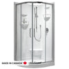 Neptune Sacha 4040 Neo-Round Acrylic Corner Two-Piece Shower with Center Drain in White