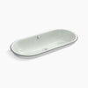 Iron Plains® 33" oval drop-in/undermount/vessel bathroom sink with White painted underside