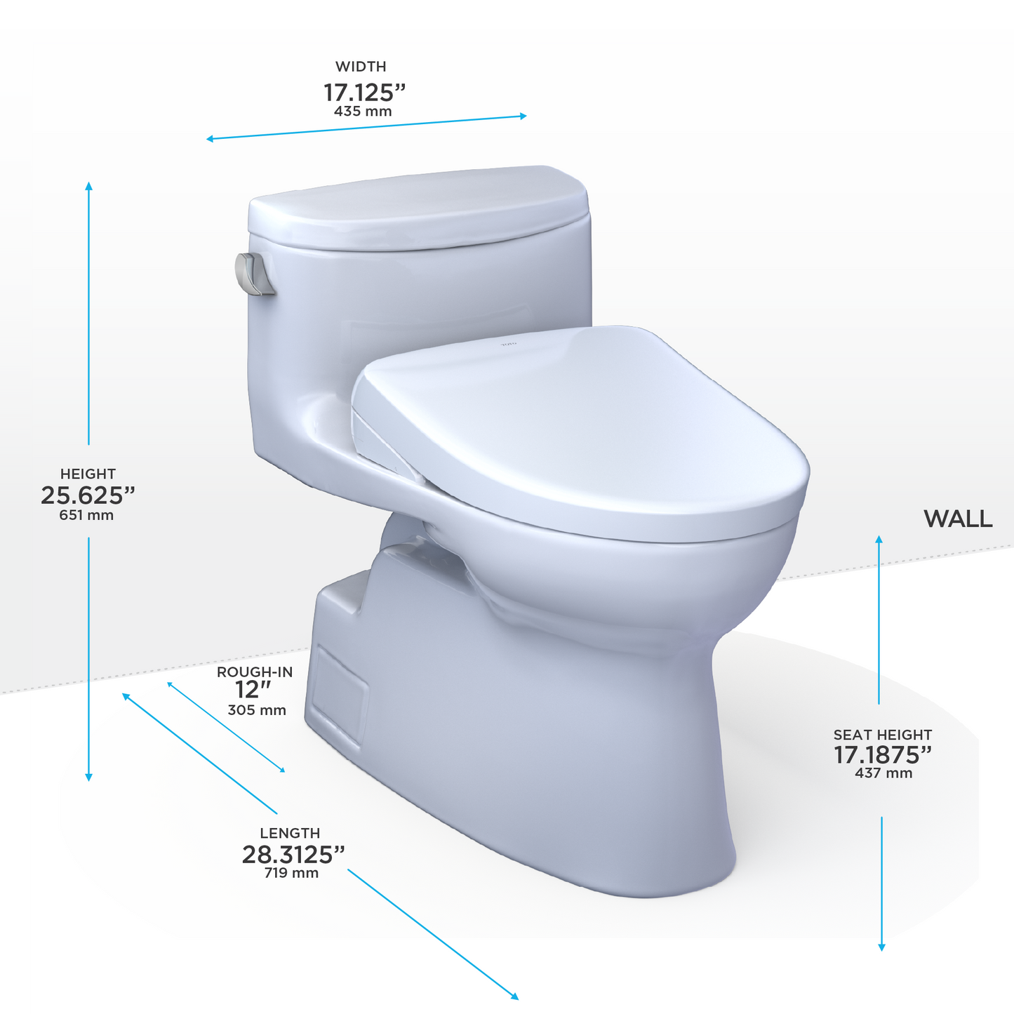 Toto Carolina® Ii Washlet®+ S7a One-Piece Toilet - 1.28 Gpf
