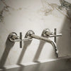 Purist® Wall-mount bathroom sink faucet trim with Cross handles, 1.2 gpm
