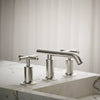 Purist® Widespread bathroom sink faucet with Cross handles, 1.2 gpm