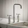 Purist® Widespread bathroom sink faucet with Cross handles, 1.2 gpm
