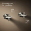 Occasion® Wall-mount bathroom sink faucet Cross handle trim, 1.2 gpm