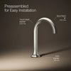 Occasion® Bathroom sink faucet spout with Cane design, 0.5 gpm