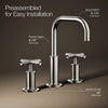 Purist® Widespread bathroom sink faucet with Cross handles, 1.2 gpm