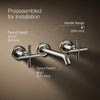 Purist® Wall-mount bathroom sink faucet trim with Cross handles, 1.2 gpm