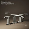 Purist® Widespread bathroom sink faucet with Lever handles, 1.2 gpm