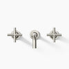 Purist® Wall-mount bathroom sink faucet trim with Cross handles, 1.2 gpm