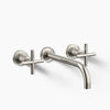 Purist® Wall-mount bathroom sink faucet trim with Cross handles, 1.2 gpm