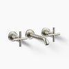 Purist® Wall-mount bathroom sink faucet trim with Cross handles, 1.2 gpm