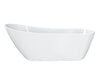 Sinfoni 67 x 29 Acrylic Freestanding End Drain Bathtub in White with White Skirt
