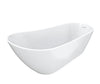 Sinfoni 67 x 29 Acrylic Freestanding End Drain Bathtub in White with White Skirt