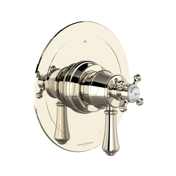 Perrin & Rowe Georgian Era 1/2" Thermostatic & Pressure Balance Trim With 3 Functions (Shared) With Lever Handle - Polished Chrome.TGA23W1LSP