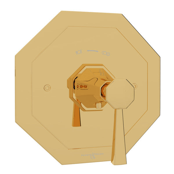 Perrin & Rowe Deco Thermostatic Trim Plate Without Volume Control - With Metal Lever Handle.5157LS