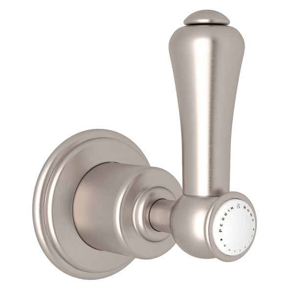 Perrin & Rowe Georgian Era Trim For Volume Control & Diverters - Polished Chrome With White Porcelain Lever Handle.3774LSP