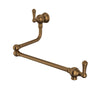 Perrin & Rowe Traditional Wall Mount Swing Arm Pot Filler With Metal Lever Handle