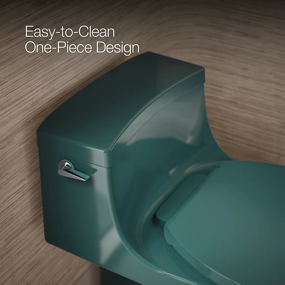 San Souci® One-piece compact elongated toilet with concealed trapway, 1.28 gpf