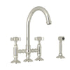 ROHL Acqui Bridge Kitchen Faucet With Side Spray
