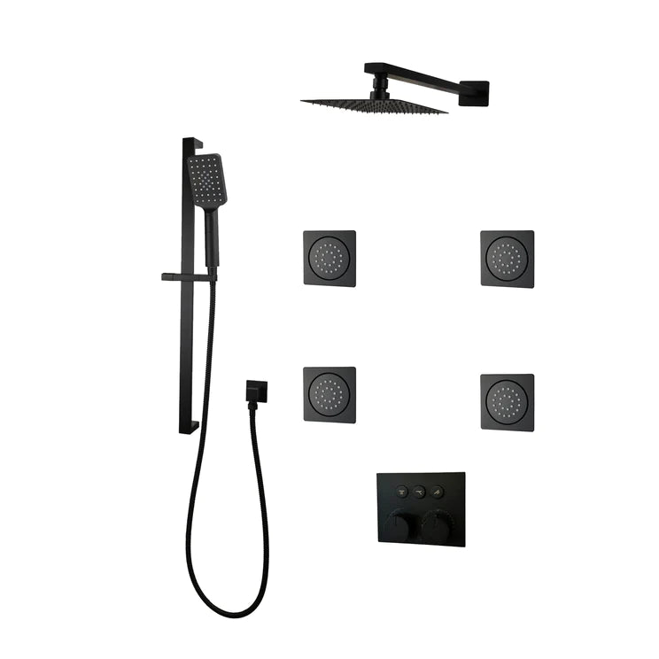 Three Way Thermostatic Shower System F59123 - W16ALB4 - Golzar Home