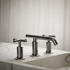 Purist® Widespread bathroom sink faucet with Cross handles, 1.2 gpm