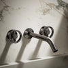 Components® Wall-mount bathroom sink faucet Industrial handle trim