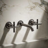 Purist® Wall-mount bathroom sink faucet trim with Cross handles, 1.2 gpm