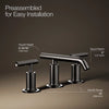 Purist® Widespread bathroom sink faucet with Lever handles, 1.2 gpm