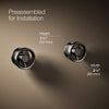 Components® Wall-mount bathroom sink faucet Industrial handle trim