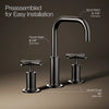 Purist® Widespread bathroom sink faucet with Cross handles, 1.2 gpm