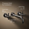 Purist® Wall-mount bathroom sink faucet trim with Cross handles, 1.2 gpm