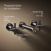 Purist® Wall-mount bathroom sink faucet trim with Cross handles, 1.2 gpm